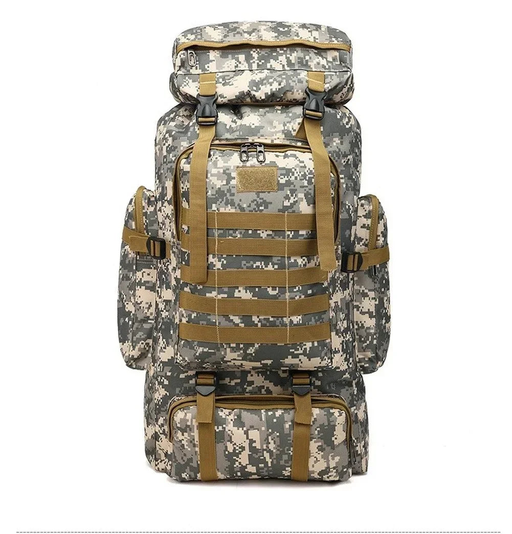 Large 80L 100L Mountaineering Backpack for Hiking Camping Travel and Tactical Outdoor Use