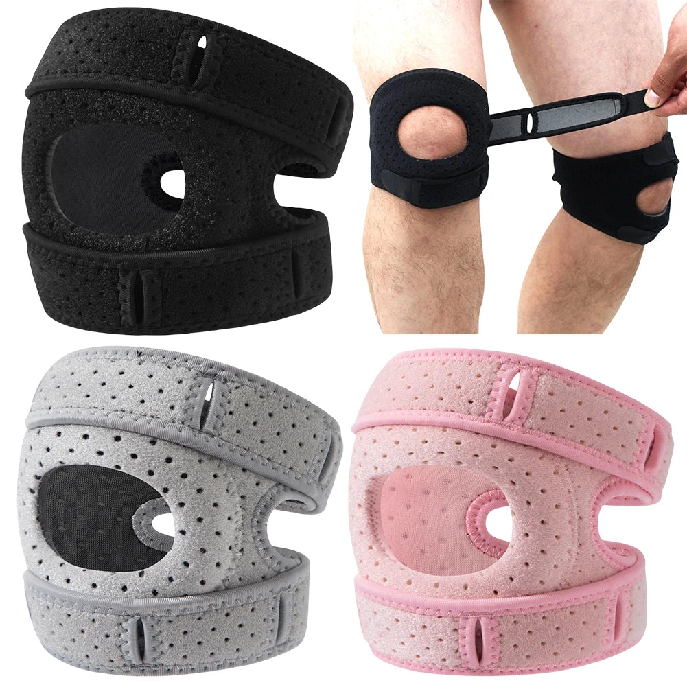 Knee Support Wrap – Adjustable Compression Sleeve with Patella Tendon Strap for Arthritis, Joint Pain, Tendonitis & Ligament Injury Relief