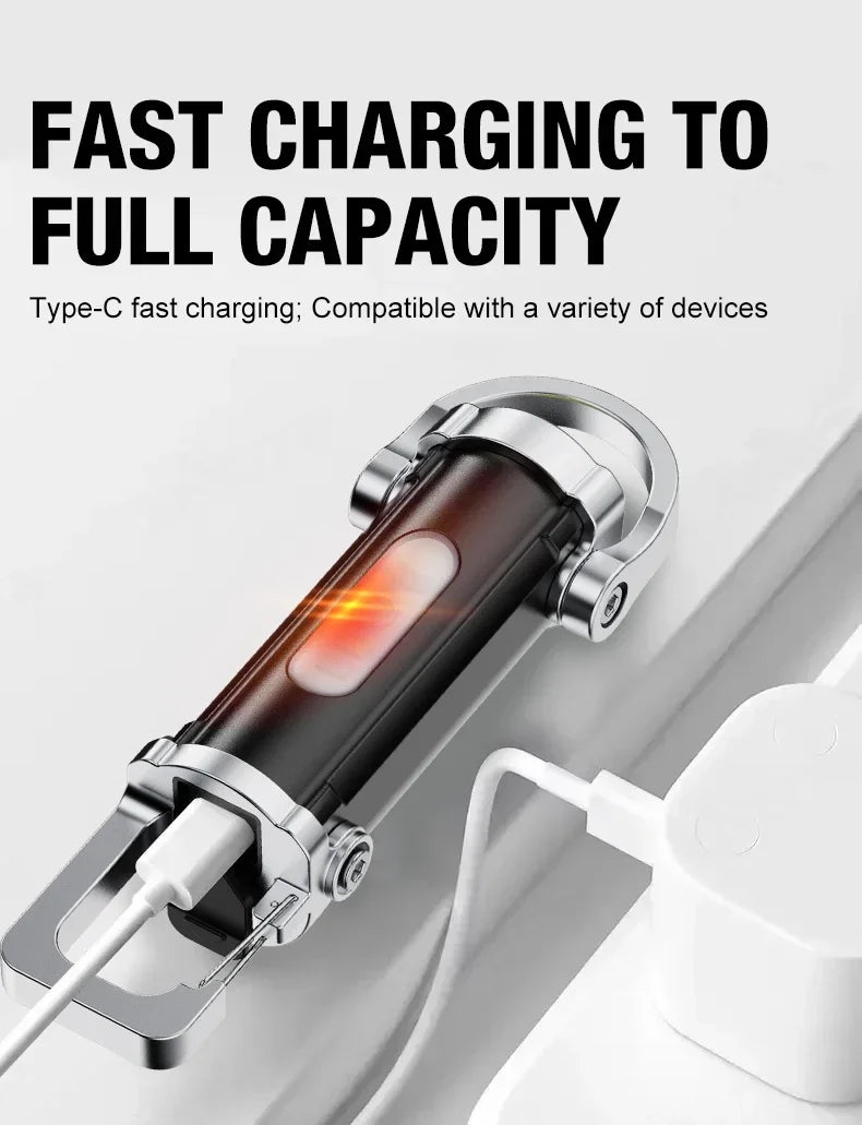Camping Light Lightweight Handheld Torch 5 Lighting Modes Rechargeable Tent Lamp for Patio Climbing with 8 Light Filaments