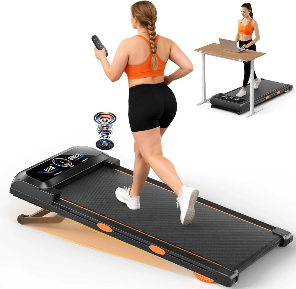 3.5HP Walking Pad Treadmill with 17 Percent Auto Incline, 12 Levels, 450 lb Capacity, RGB UI Screen, 3‑in‑1 Under‑Desk Auto‑Incline Treadmill