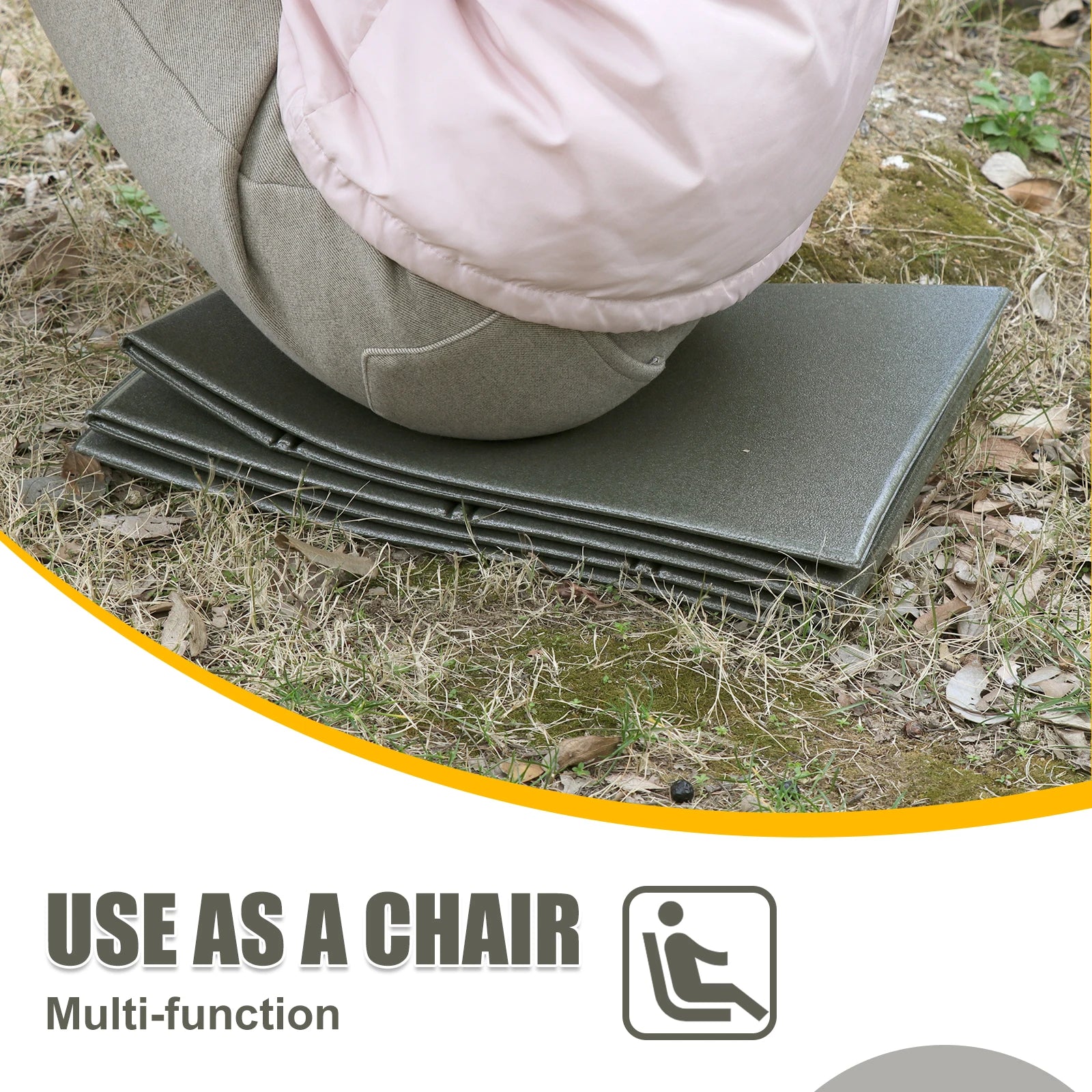 Tactical Foldable Sleeping Mat Waterproof Folding Thick Mechanic Pad Kneeling Mat for Garage Picnicking and Camping Outdoors