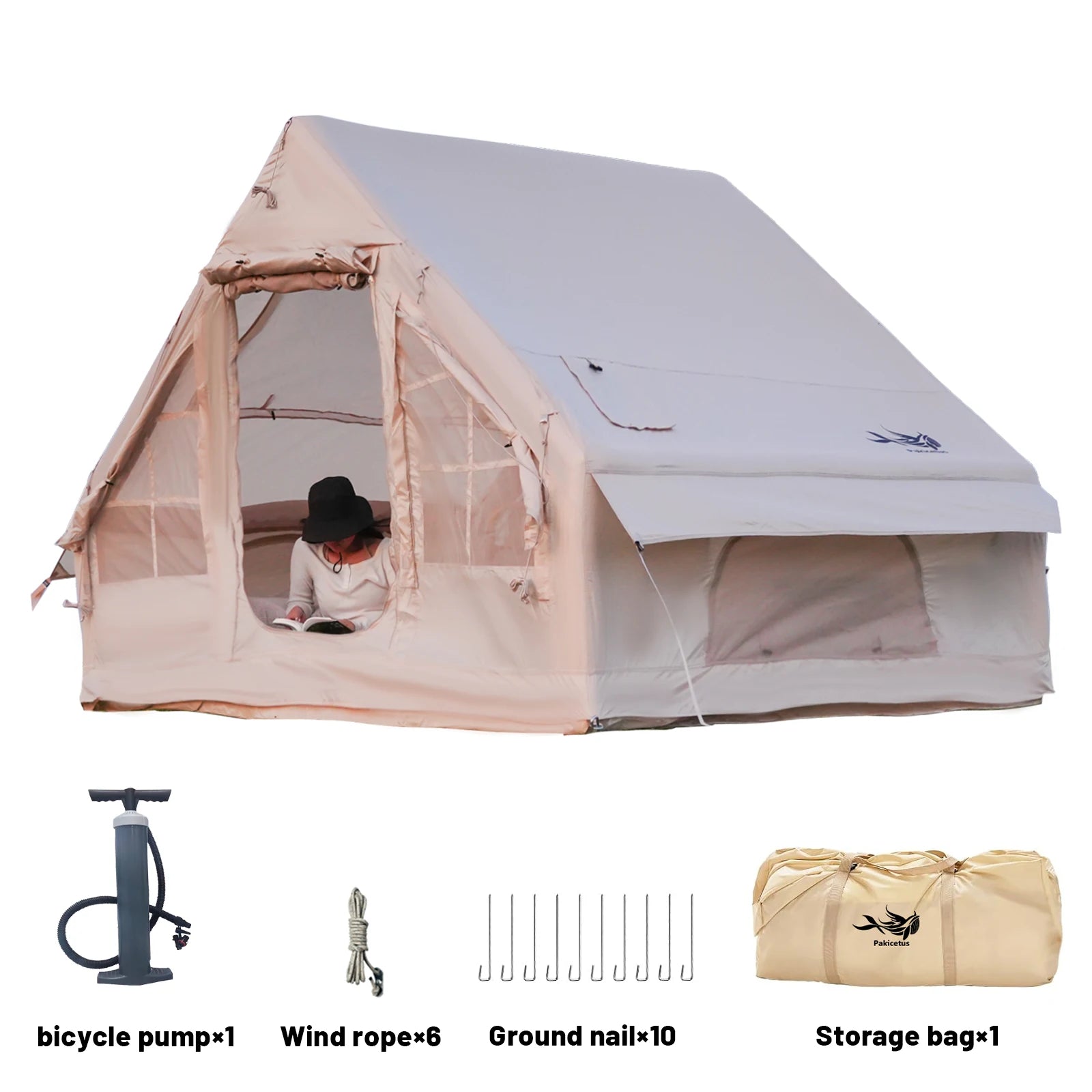 Inflatable Tent With Stove Plug