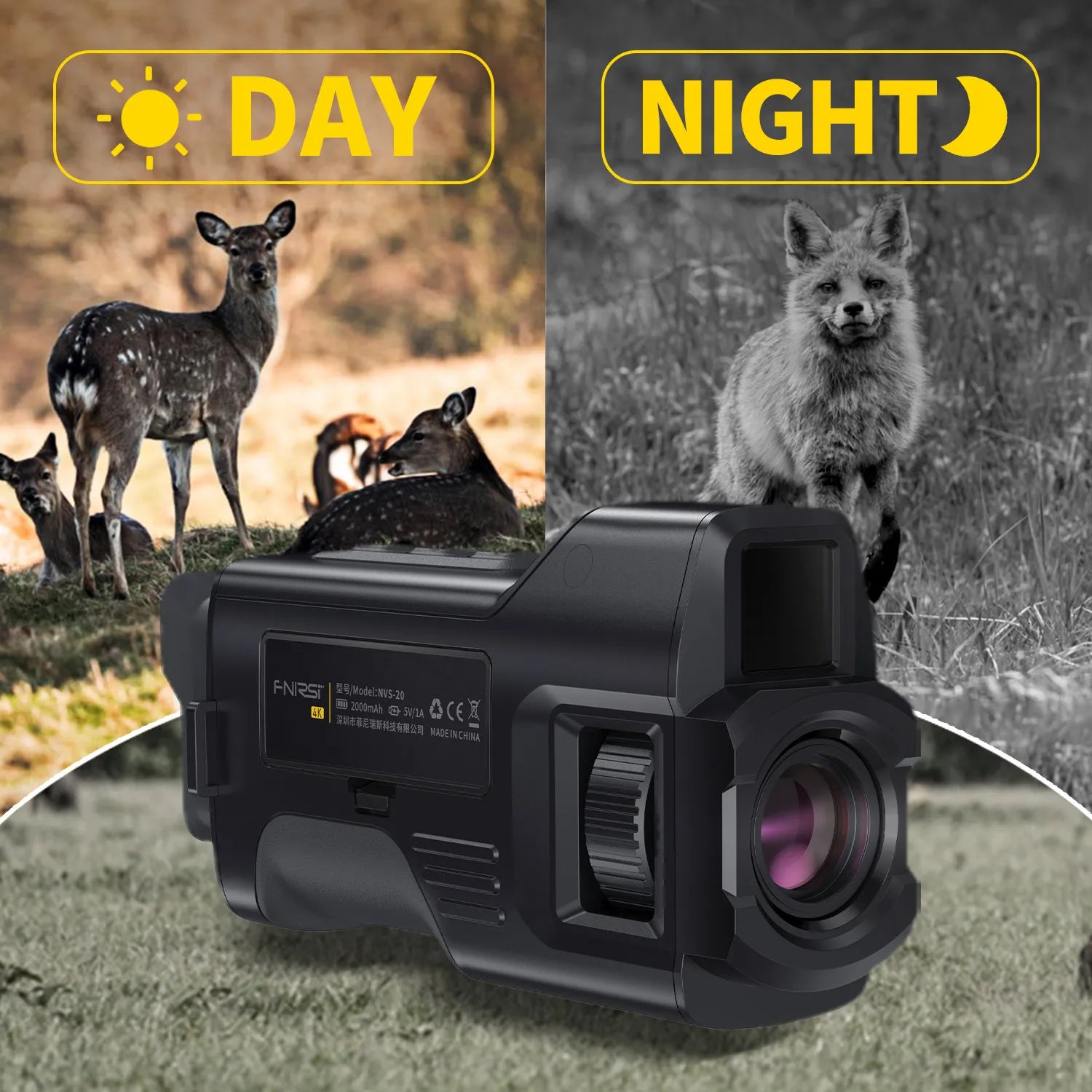 NVS‑20 4K HD Monocular Night Vision Goggles 6X Digital Zoom 300m Hunting Camping Scope Day and Night Dual Use