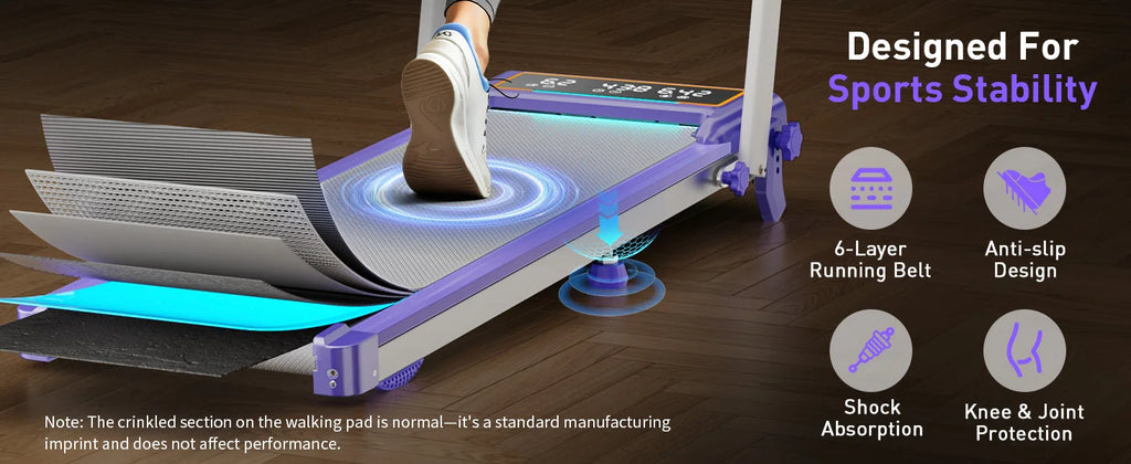 Folding Walking Pad with 15 Percent Incline, RGB Lighting, Dual‑Screen Display, 3.5HP Home Treadmill with 350 lb Capacity and Smart App Integration