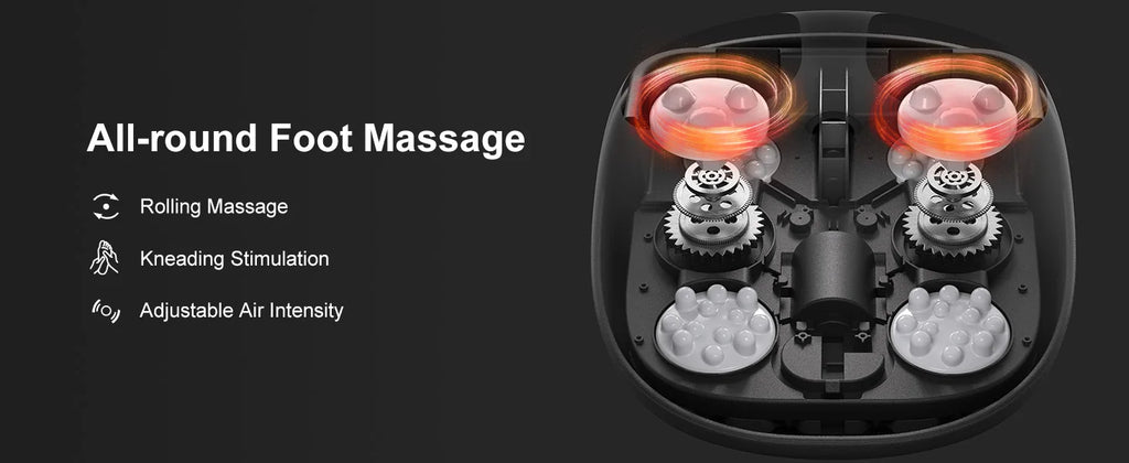 Foot Massager with Heating Therapy, Shiatsu Deep Kneading Roller for Muscle Relaxation and Pain Relief, Electric Foot Massage Machine