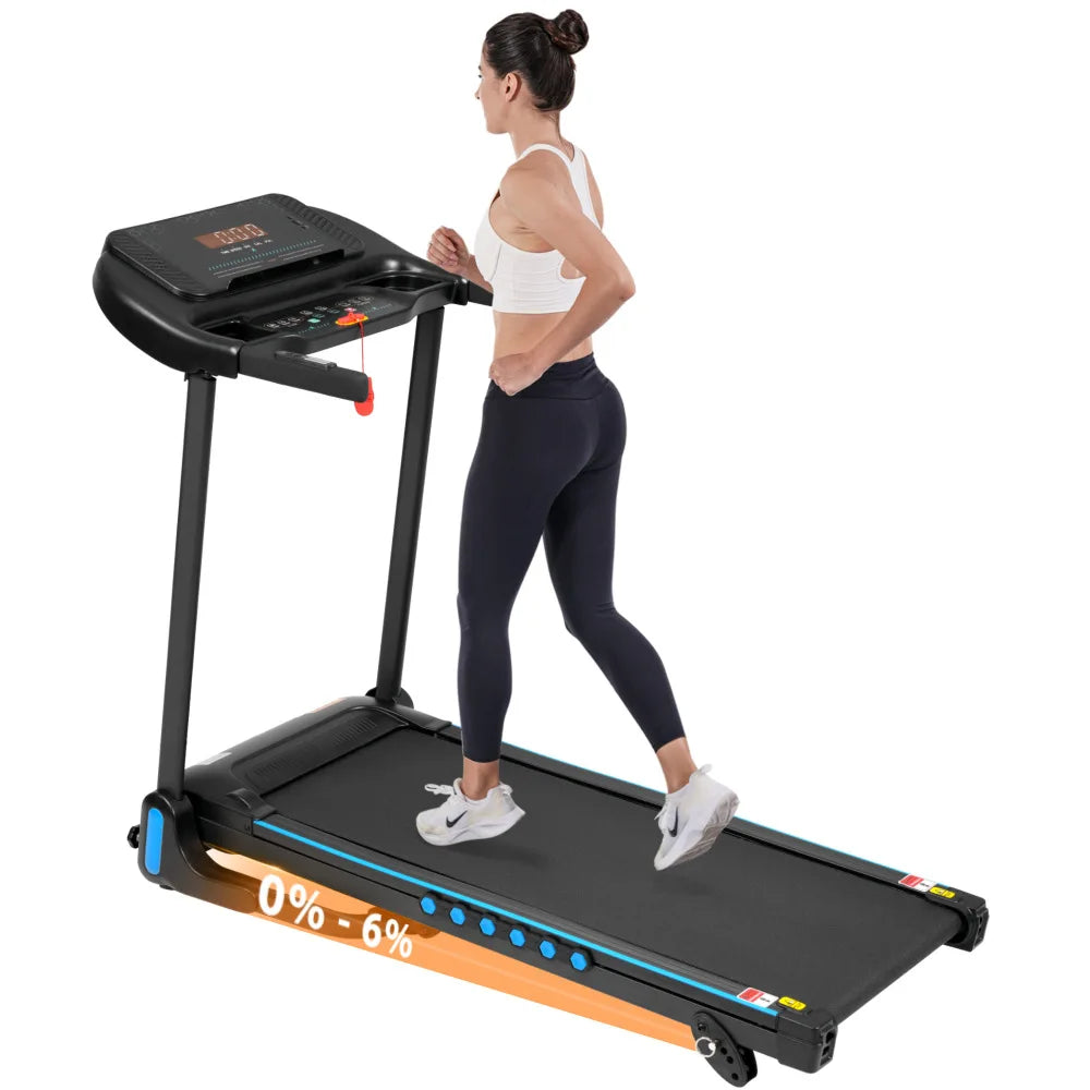 Incline Treadmill for Running and Walking 3.0 HP with 350 lb Capacity Hydraulic Auto Folding Type C and USB Charging up to 10MPH plus Bluetooth Speaker