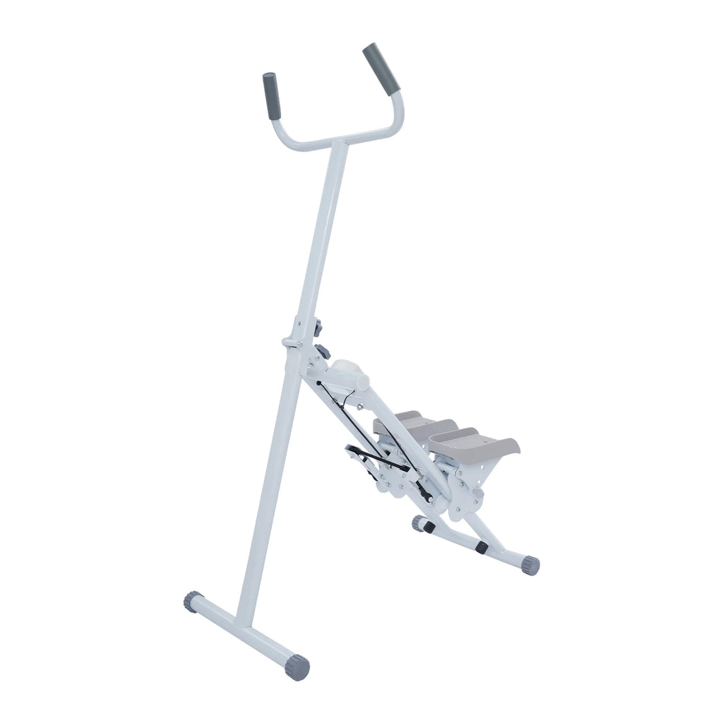 Stair Stepper Folding Step Machine with Handle Low Impact Climber 3 Level Adjustable Pedals and Resistance Bands for Home Gym Cardio Workout