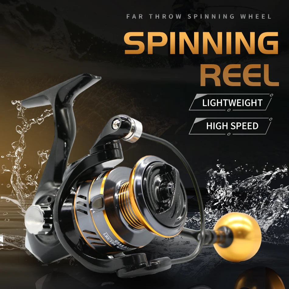HM NEW Fishing Reel Spinning Reel Metal Reel Cup 10 kg Max Drag Power High‑Speed Spinning Wheel for Any Water Body
