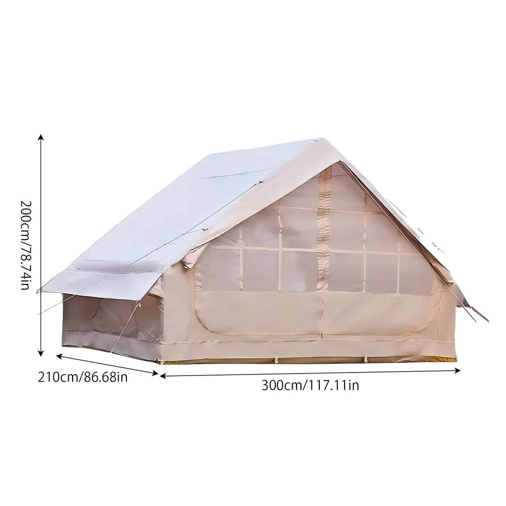 Large Inflatable Camping Tent with Skylight Quick Air Flow and Breathable Mesh Design Summer Glamping Hot Tent
