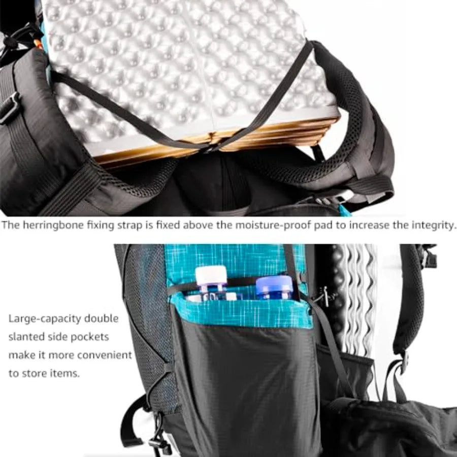 Hiking Backpack for Men Women 56L 40+16 Lightweight Outdoor Camping Trekking Daypack
