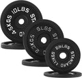 Standard 1 Inch Barbell Weight Plates 2.5 to 45 LB for Home Gym Strength Training with Deep Grip