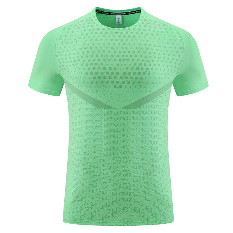 3D Print Gym Shirt Running Casual Outdoor Jogging Breathable Quick Dry Nylon Short Sleeve Training Tee