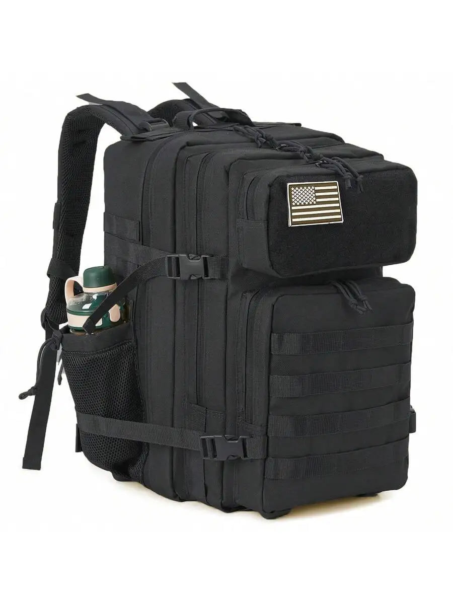 Tactical Backpack 45L Molle Daypack Rucking Survival Bug Out Bag with Bottle Holder