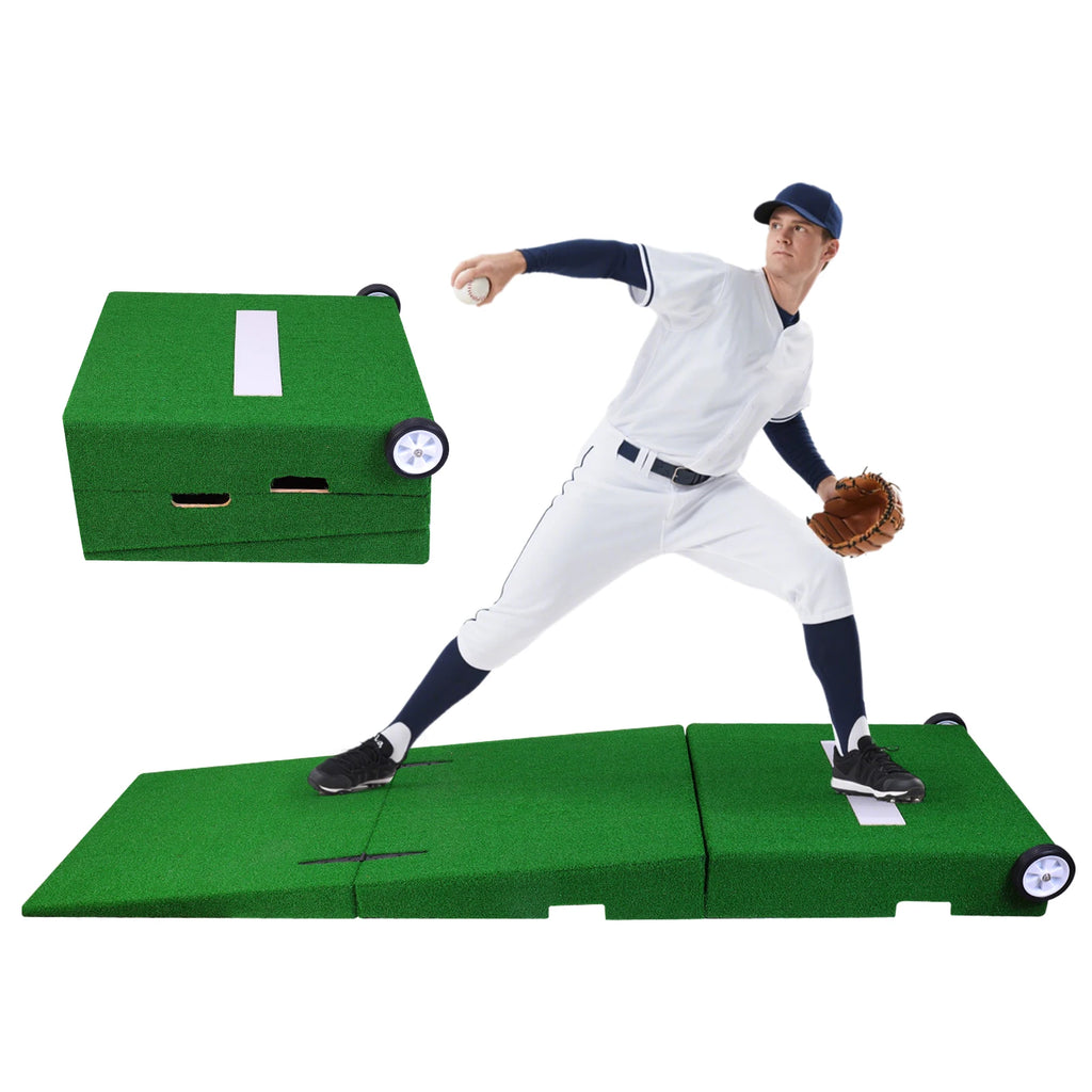 Professional Portable Pitching Mound — Foldable 88×28×6 in Training Set with Carry Handle