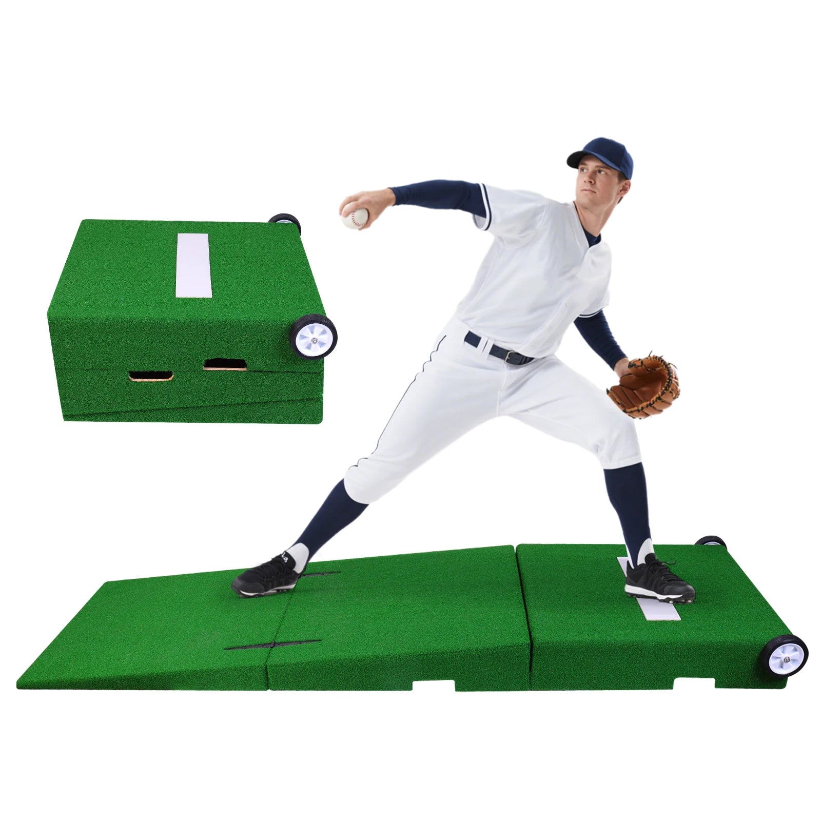 Professional Portable Pitching Mound — Foldable 88×28×6 in Training Set with Carry Handle