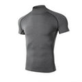 Mens Compression T Shirt Quick Dry Short Sleeve Workout Top for Gym Running and Bodybuilding