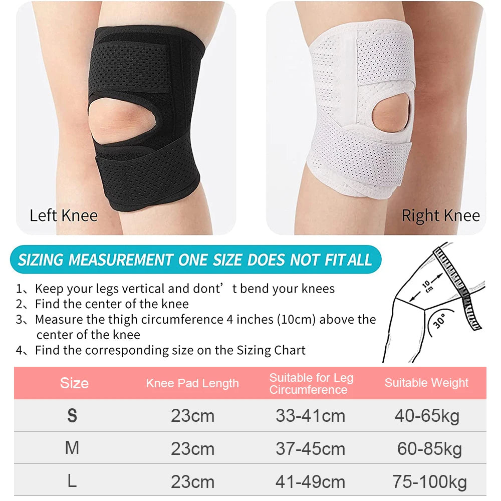 Adjustable Knee Brace with Side Stabilizers
