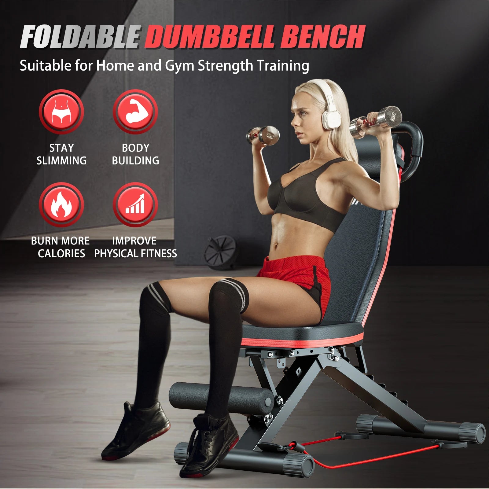 Foldable Weight Bench for Home Gym