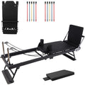 Foldable Reformer Pilates Machine – Adjustable Reformer Heights, Piano‑Wire Spring System & Jump Board for Home Pilates Training