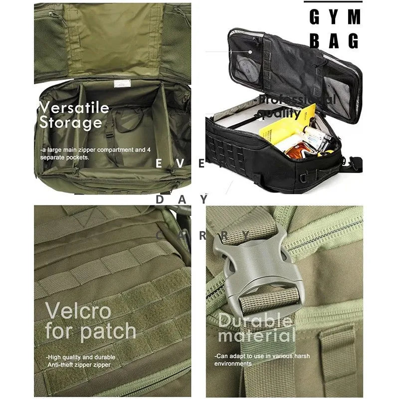 40L 60L 80L Waterproof Travel Bags, Large‑Capacity Men’s Duffel and Weekend Luggage Bags
