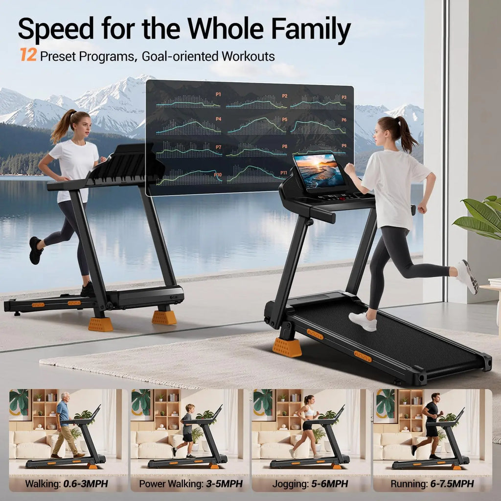 14 Percent Treadmill for Home with Handle 3 in 1 Portable Treadmill with Incline Foldable Treadmill