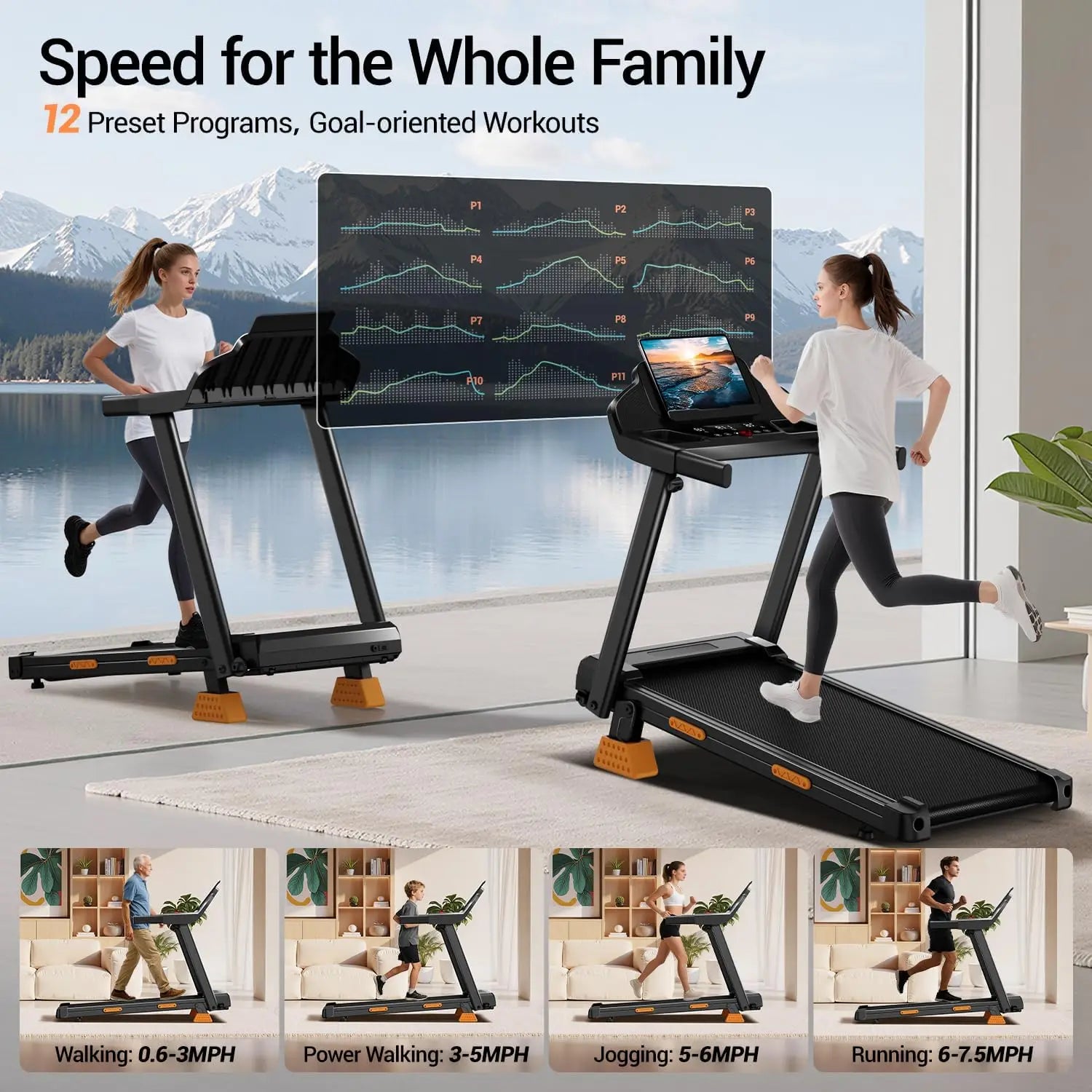 14 Percent Treadmill for Home with Handle 3 in 1 Portable Treadmill with Incline Foldable Treadmill