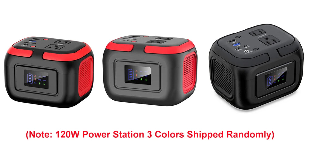 600W 300W 200W 120W Portable Power Station 110V AC Outlets Solar Generator Energy Storage Power Bank for Camping Travel RV Home