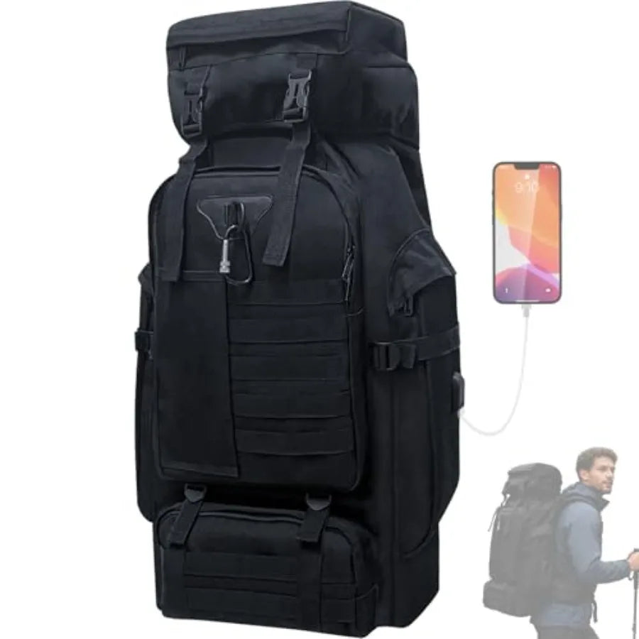 Hiking Backpack 100L Large Camping Backpack Expandable Waterproof MOLLE Rucksack Outdoor Sport Travel Daypack Military Tactical Backpack