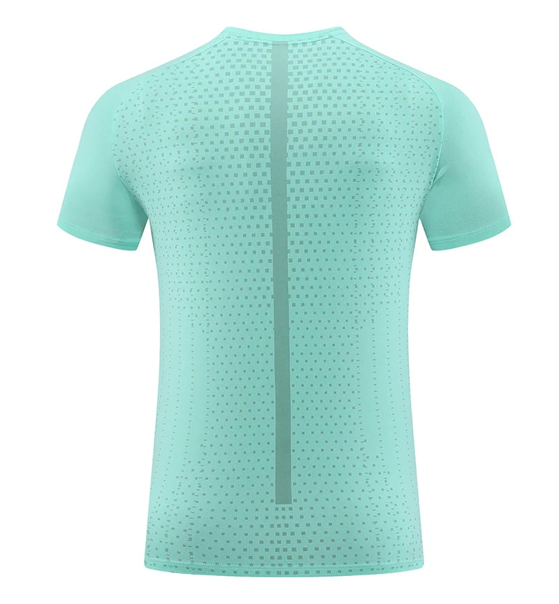 3D Print Gym Shirt Running Casual Outdoor Jogging Breathable Quick Dry Nylon Short Sleeve Training Tee