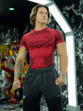 Mens High Elastic Quick Dry Sports T Shirt Tight Breathable Summer Gym Short Sleeve Top