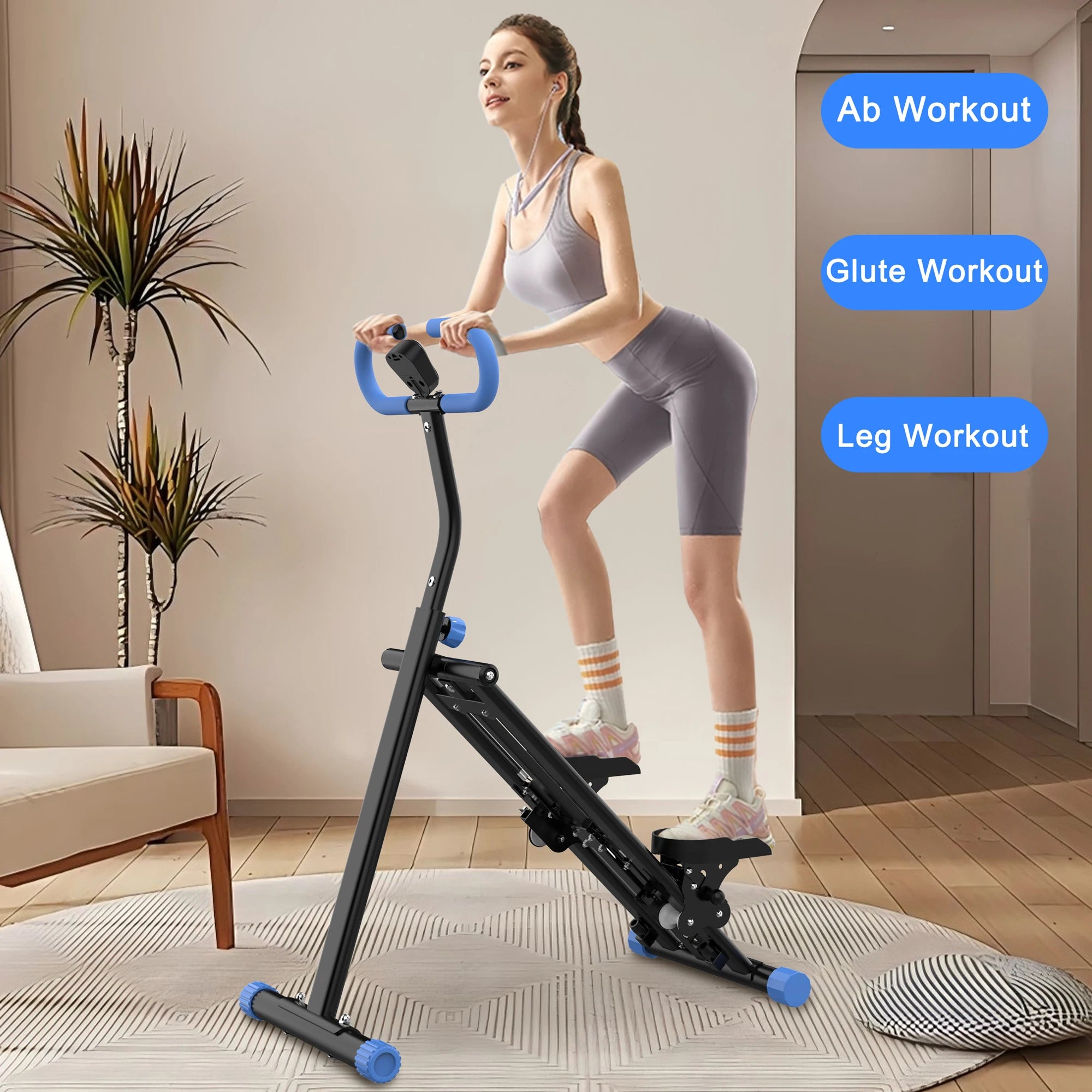 Stair Stepper with Resistance Full Body Vertical Climber for Home Workouts with Adjustable Handlebar and Compact Stable Frame