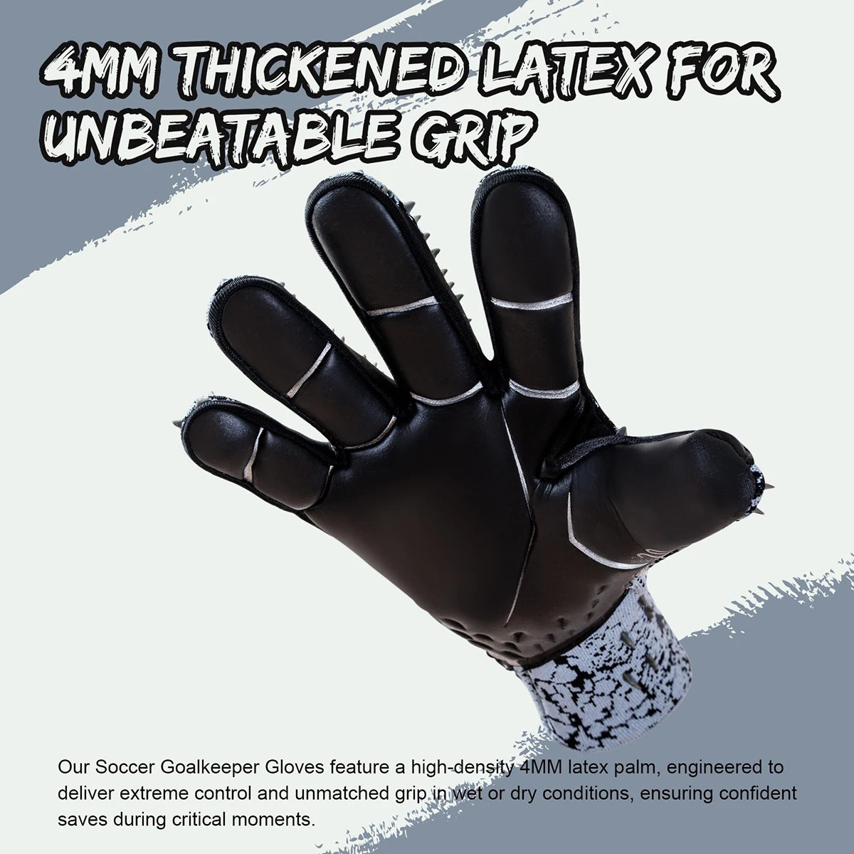 Soccer Goalie Goalkeeper Gloves for Youth and Adults with Enhanced Latex Palm Grip for Game and Training