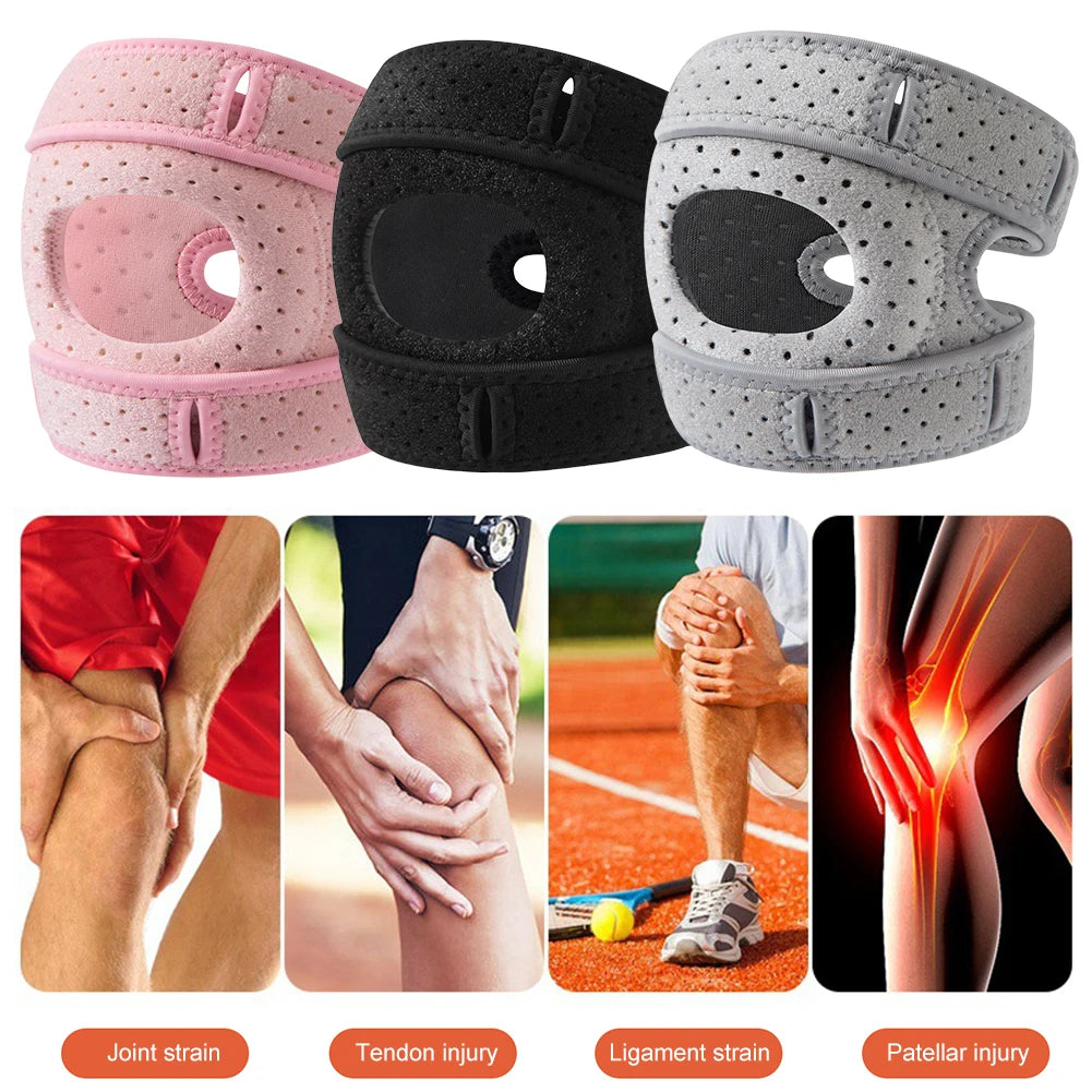 Knee Support Wrap – Adjustable Compression Sleeve with Patella Tendon Strap for Arthritis, Joint Pain, Tendonitis & Ligament Injury Relief