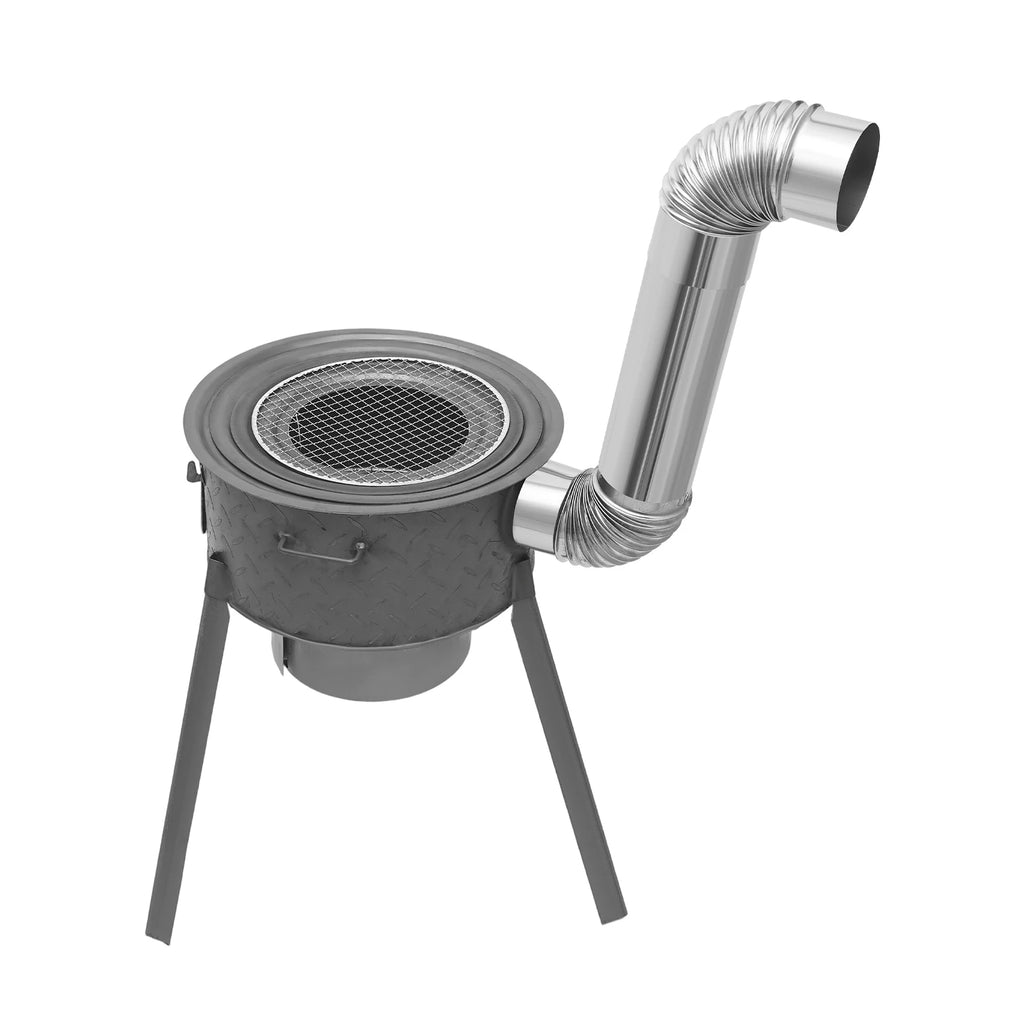 Indoor Outdoor Multifunction Wood Burning Stove, Portable Camping Wood Stove for Heating, Barbecuing, Frying, and Deep‑Frying