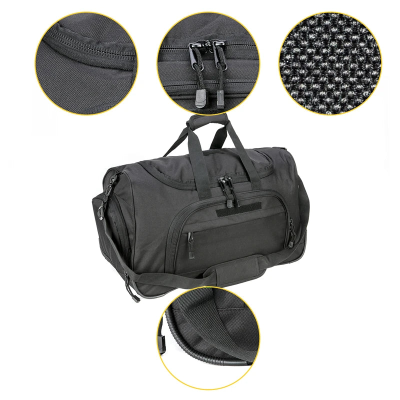 50L Waterproof Gym Bag Men Sports Travel Bag Military Tactical Duffle Outdoor Fitness Training Bag