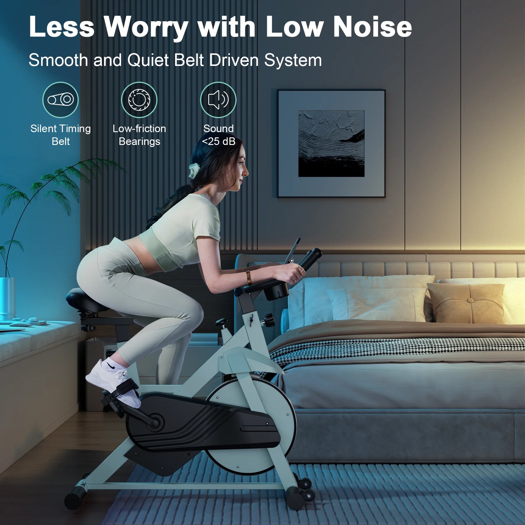 Low Noise Workout Cycling Bike for Home