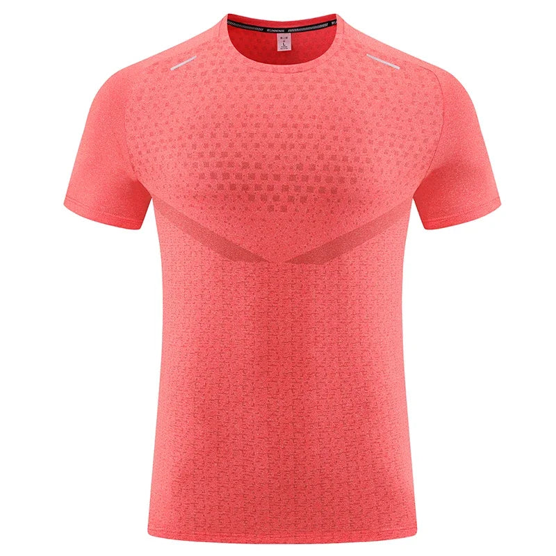 3D Print Gym Shirt Running Casual Outdoor Jogging Breathable Quick Dry Nylon Short Sleeve Training Tee