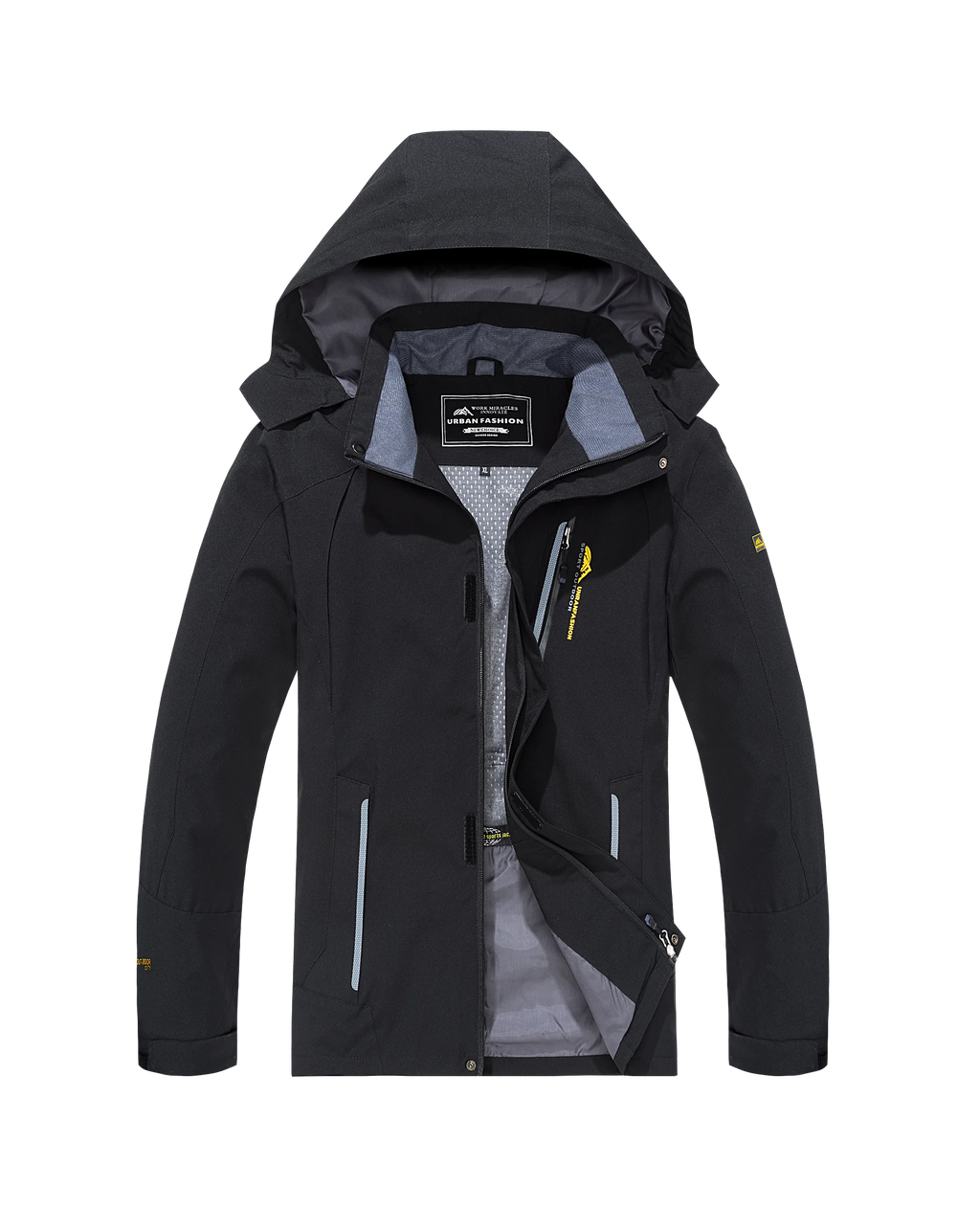 Men’s Waterproof Hiking Jacket Large Size Windproof Outdoor Windbreaker for Camping Hunting Running Trekking Fishing