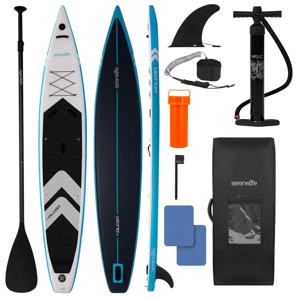Inflatable Stand Up Paddle Board, 14' Racing Design with 28" Narrow Profile for Expert Paddlers, Non‑Slip EVA Deck Pad, Includes Premium Accessories