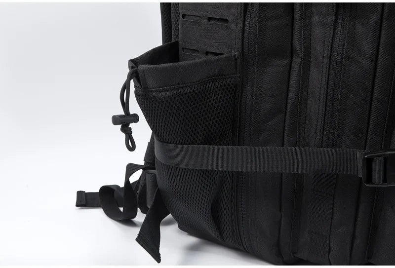 45L Tactical Backpack Survival Bag Hunting MOLLE Backpack Gym Men EDC Outdoor Hiking Rucksack with Bottle Holder