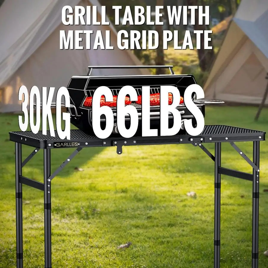 Adjustable Height Portable Heat Resistant Mesh Tabletop