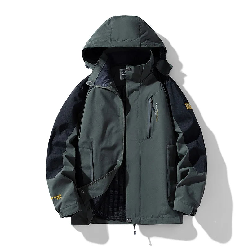 Men's Waterproof Hiking Jacket Large Size Windproof Windbreaker Camping Hunting Running Trekking Fishing Coat Men Outdoor