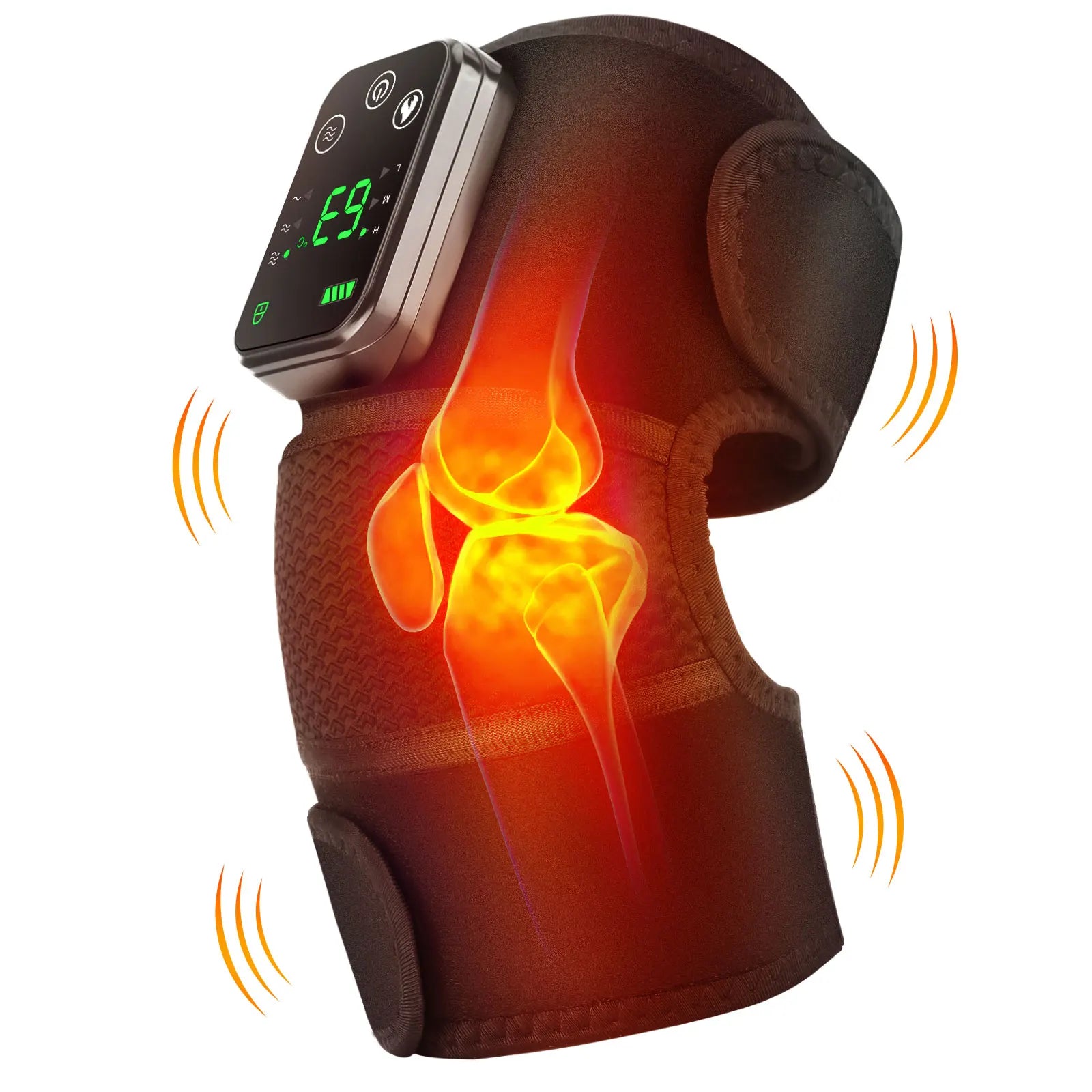 Knee Heating Massager Joint Physiotherapy Pad Hot Compress Vibration Massage 3‑in‑1 Knee Elbow Shoulder Support with 4000mAh Battery