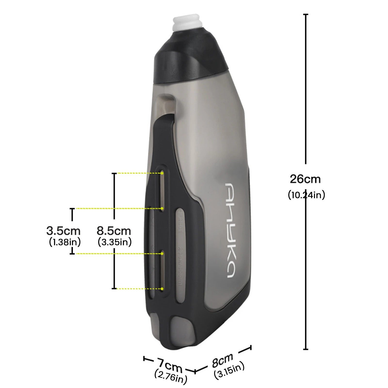 Bicycle Aerodynamic Water Bottle Bracket Set – 600ml Food‑Grade PP5 Soft Squeeze Bottle with Direct Jet Spout for Road Bike & MTB Sports