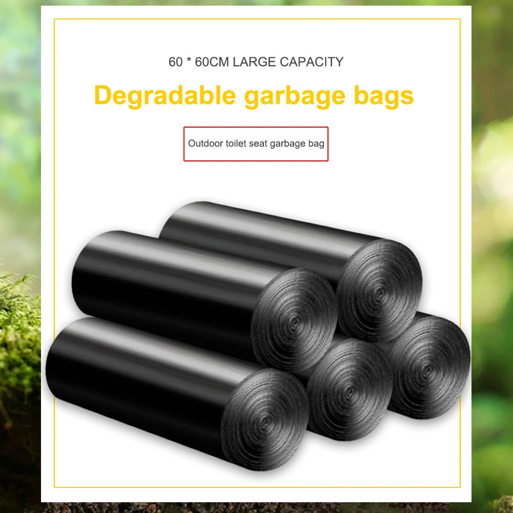 1 Roll 12pcs Camping Toilet Garbage Bag Disposable Biodegradable Bags for Eco Friendly Camping and Travel