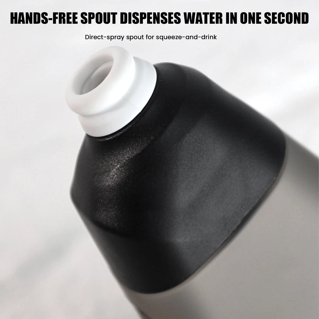 Bicycle Aerodynamic Water Bottle Bracket Set – 600ml Food‑Grade PP5 Soft Squeeze Bottle with Direct Jet Spout for Road Bike & MTB Sports