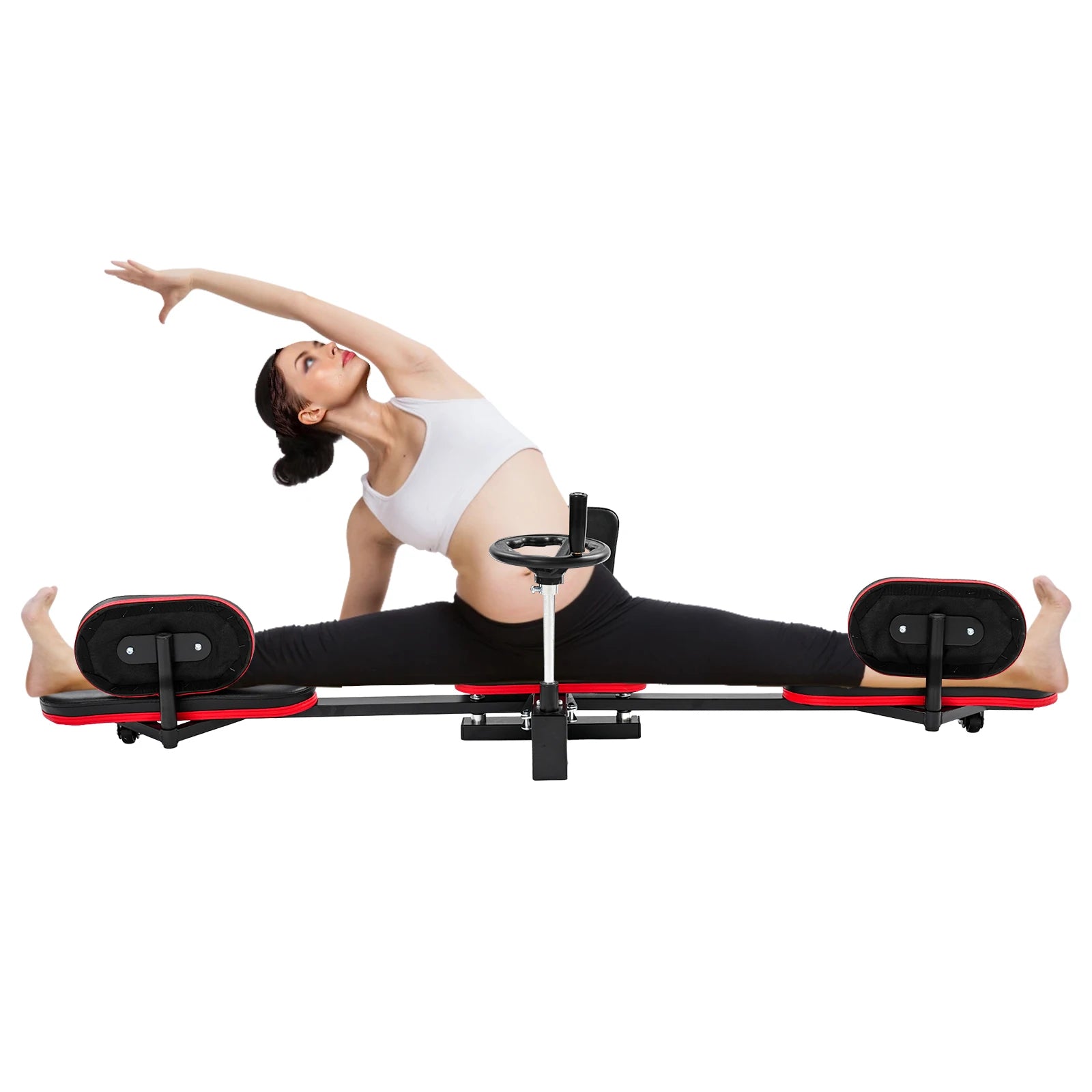 Adjustable Leg Stretching Trainer 180° Split Machine for Ballet Dance Gymnastics 264lbs Capacity with PU Cushion and Wheels