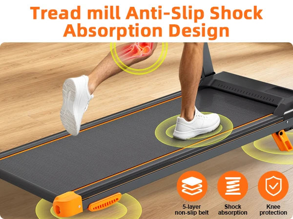 Quiet 3 in 1 Foldable Walking Pad Treadmill with 12 Percent Incline for Home 12 Preprogrammed HIIT Modes Supports up to 300 LBS Smart Treadmill with LED Display Heart Rate Sensor Bluetooth Speaker and App Connection