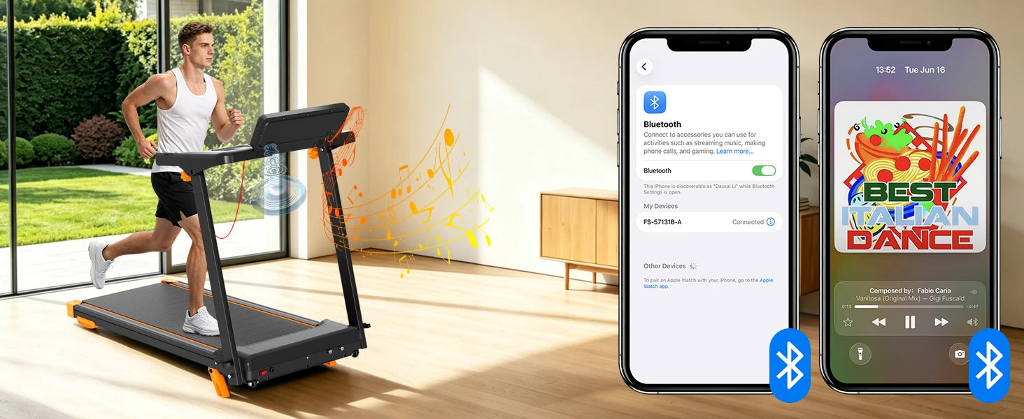Quiet 3 in 1 Foldable Walking Pad Treadmill with 12 Percent Incline for Home 12 Preprogrammed HIIT Modes Supports up to 300 LBS Smart Treadmill with LED Display Heart Rate Sensor Bluetooth Speaker and App Connection