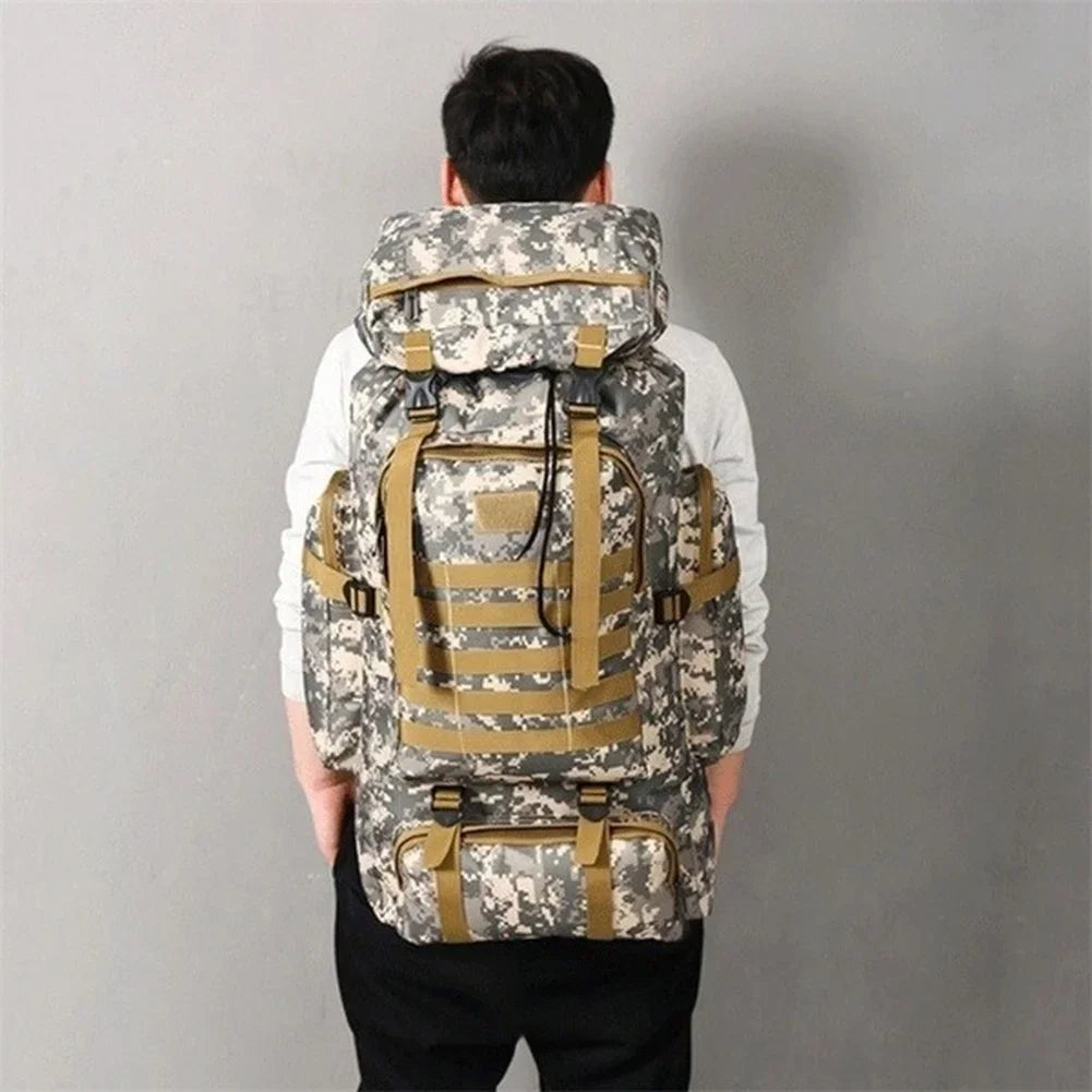 Large 80L 100L Mountaineering Backpack for Hiking Camping Travel and Tactical Outdoor Use
